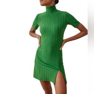 Reformation Green Zia Dress